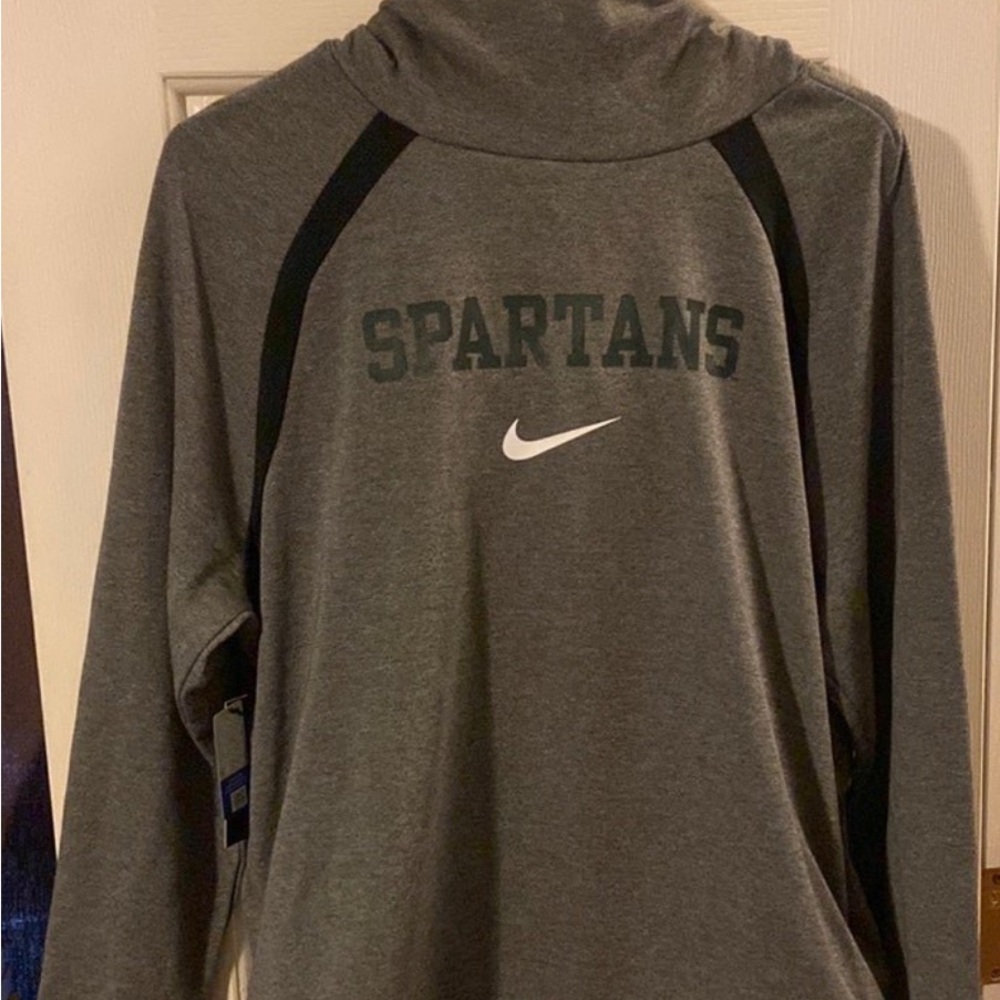 Women’s Michigan State Nike Hoodie New NWT Grey & Green Size L 12-14